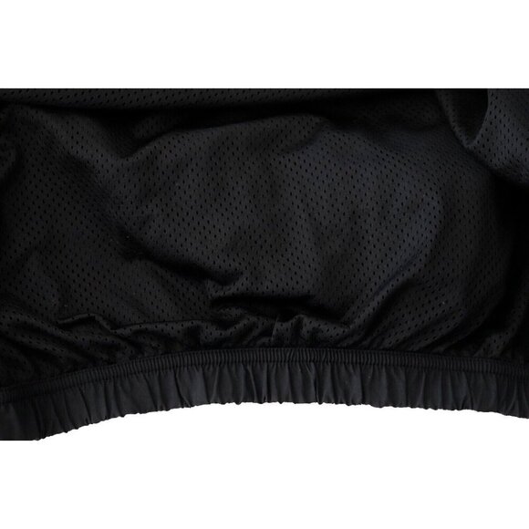 Adidas Women Medium Black Windbreaker Full Zip 3 Stripe Nylon Back Pocket Jacket - Picture 11 of 12